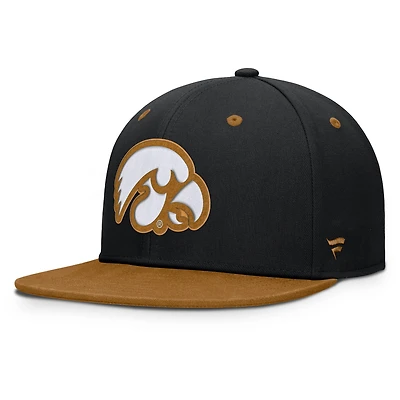 Men's Fanatics Black/Brown Iowa Hawkeyes NoBo Fitted Hat