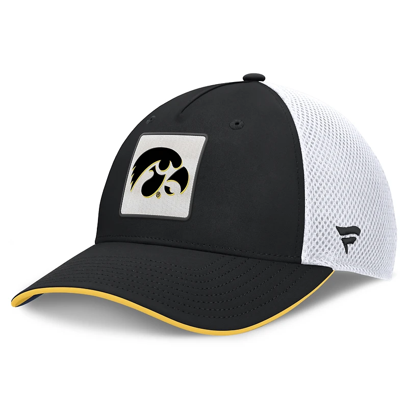 Men's Fanatics Black Iowa Hawkeyes 5-Panel Matter Flex Hat