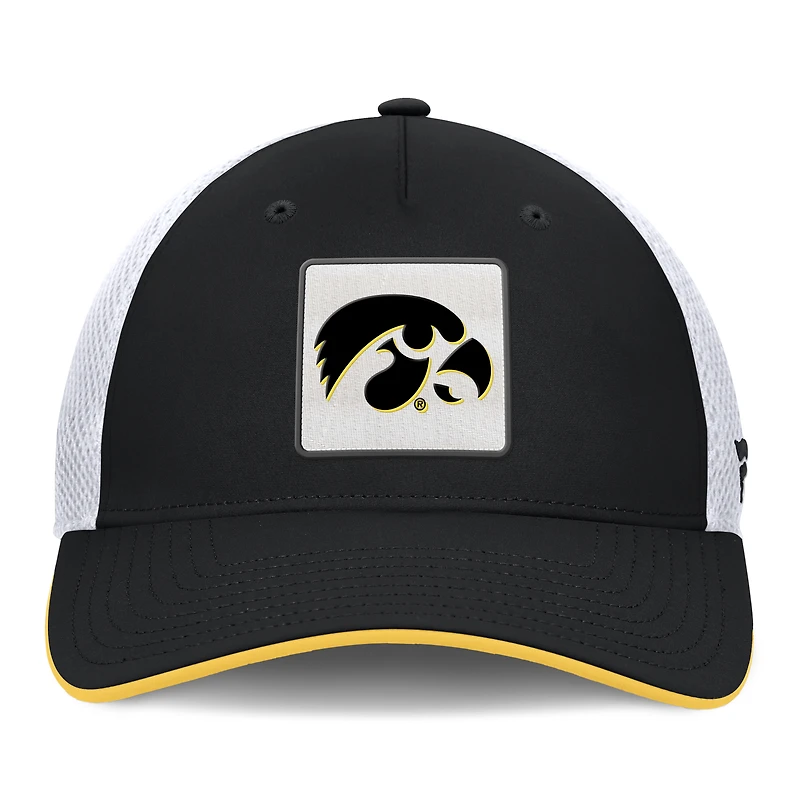 Men's Fanatics Black Iowa Hawkeyes 5-Panel Matter Flex Hat