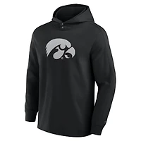Sweat à capuche tri-blend Blaze des Iowa Hawkeyes pour hommes Fanatics Black