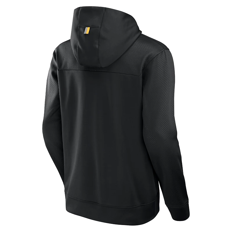 Sweat à capuche noir délavé pois pour homme Iowa Hawkeyes Defender Fanatics