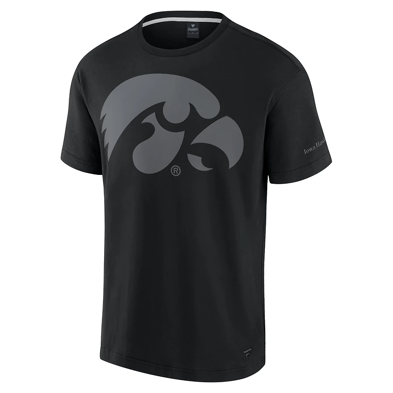 Men's Fanatics Black Iowa Hawkeyes Iconic T-Shirt