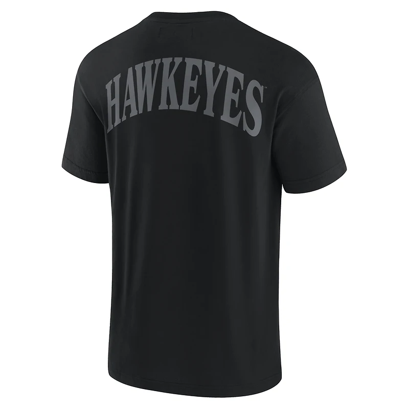 Men's Fanatics Black Iowa Hawkeyes Iconic T-Shirt