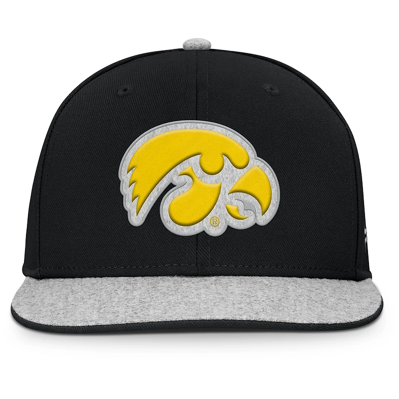 Men's Fanatics Black Iowa Hawkeyes Loden Snapback Hat