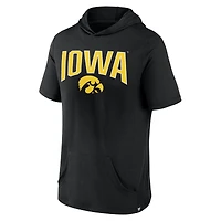 Men's Fanatics Black Iowa Hawkeyes Outline Lower Arch Hoodie T-Shirt