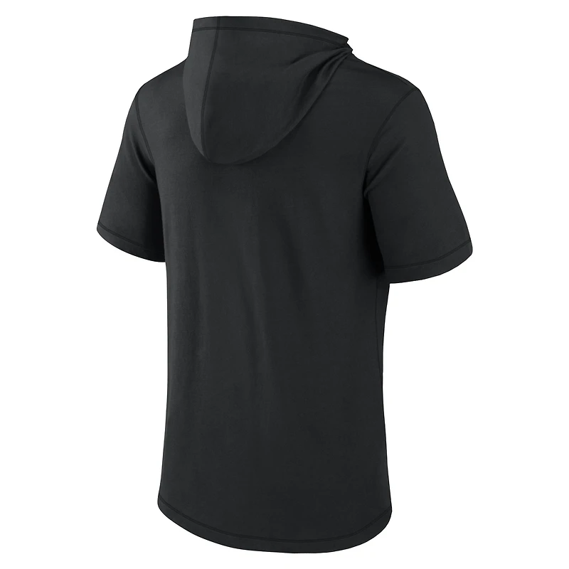 T-shirt à capuche noir avec logo principal des Iowa Hawkeyes Fanatics pour hommes