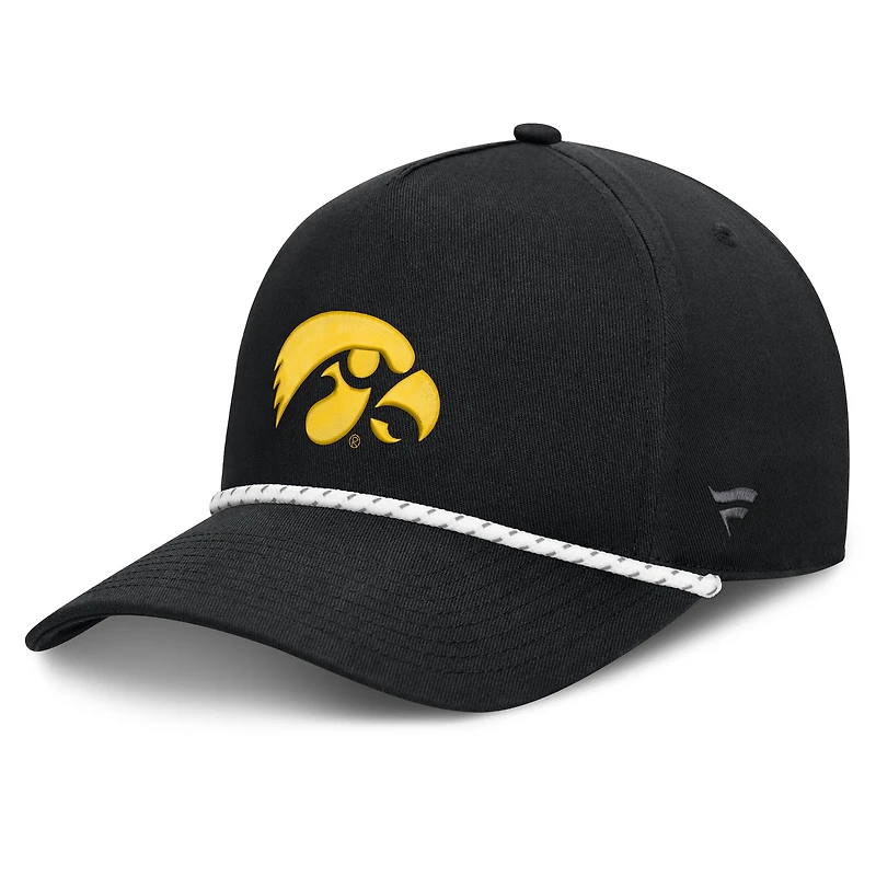 Men's Fanatics  Black Iowa Hawkeyes Undertone Rope Adjustable Hat