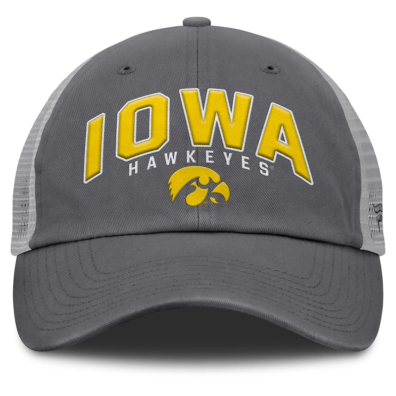 Men's Fanatics Charcoal Iowa Hawkeyes Ionic Trucker Adjustable Hat