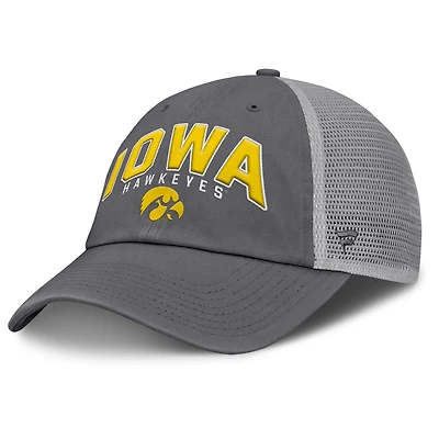 Men's Fanatics Charcoal Iowa Hawkeyes Ionic Trucker Adjustable Hat