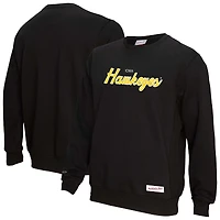 Men's Mitchell & Ness  Black Iowa Hawkeyes Elite Script Pullover Sweatshirt