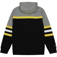 Men's Mitchell & Ness Black Iowa Hawkeyes Head Coach Pullover Hoodie