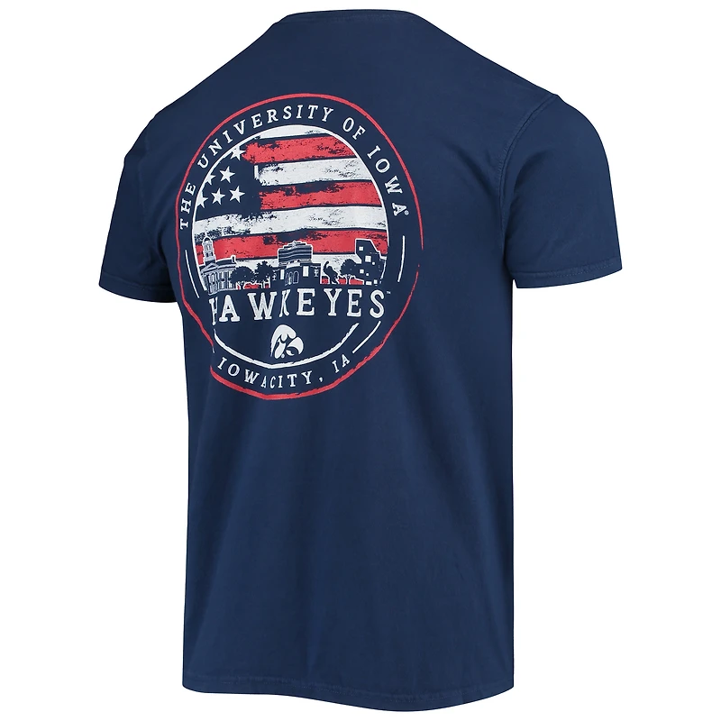Men's Navy Iowa Hawkeyes Campus Americana T-Shirt
