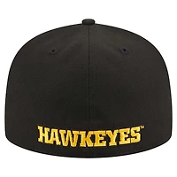 Men's New Era Black Iowa Hawkeyes 59FIFTY Fitted Hat