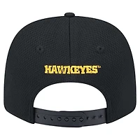 Casquette extensible à boutons-pression COOLERA 9SEVENTY Iowa Hawkeyes de New Era pour homme, noire