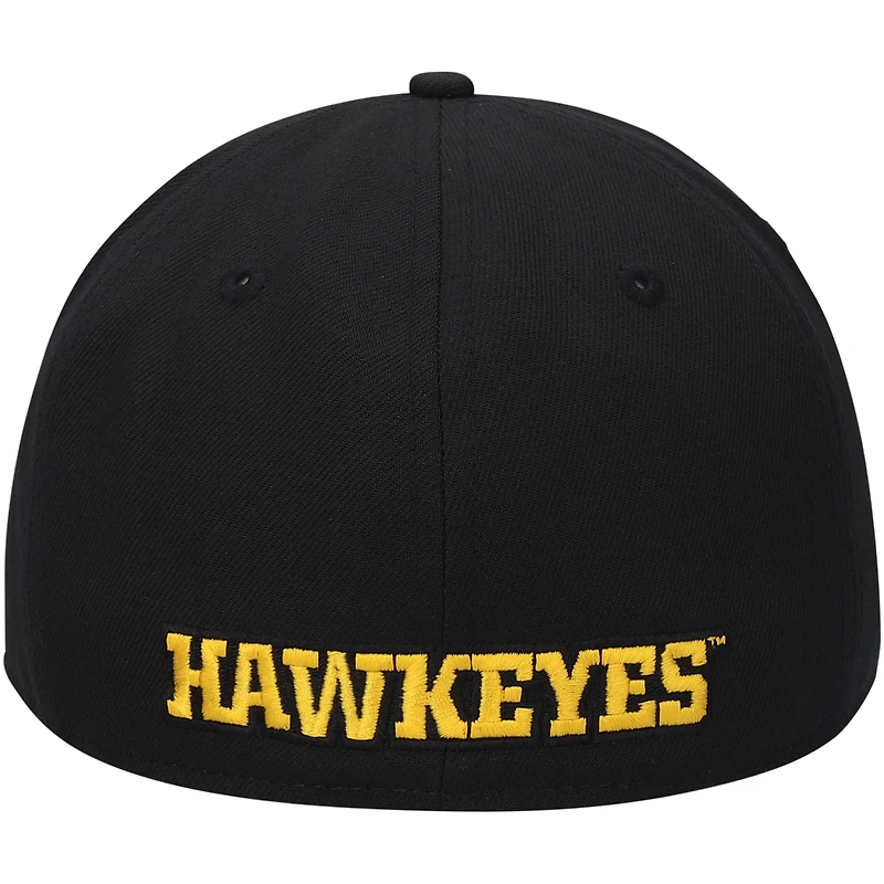 Casquette ajustée 59FIFTY Basic noire avec logo Iowa Hawkeyes New Era pour hommes