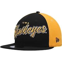 Casquette Snapback Outright 9FIFTY Iowa Hawkeyes noire New Era pour homme