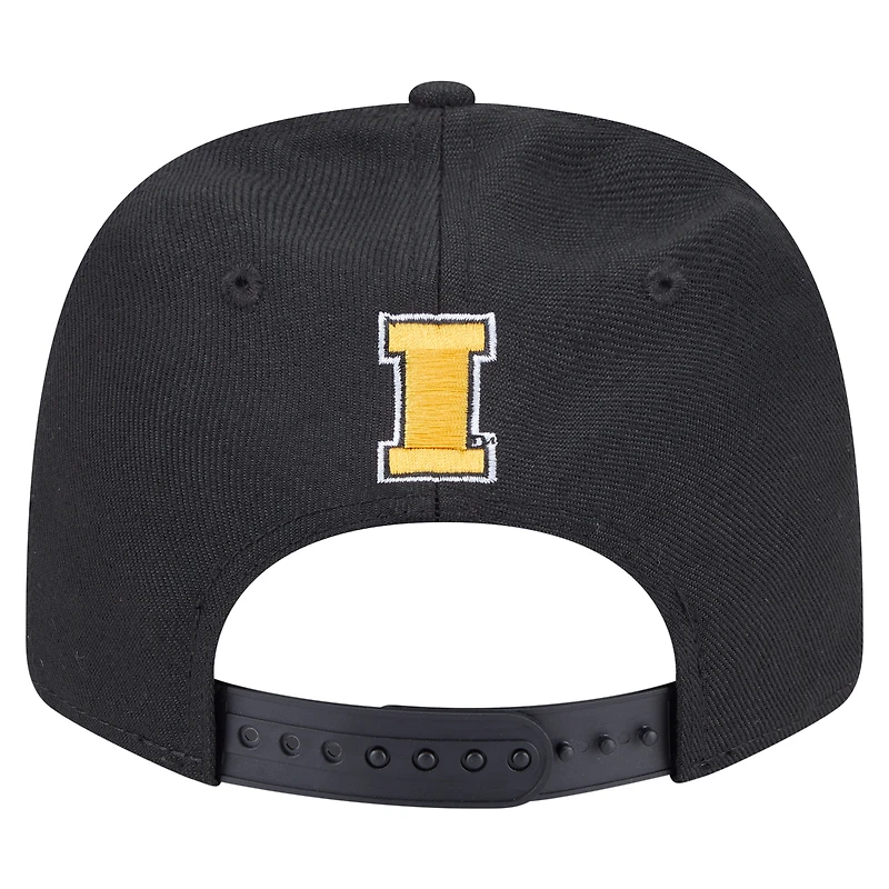 Men's New Era  Black Iowa Hawkeyes Team Collective 9SEVENTY Stretch-Snap Adjustable Hat