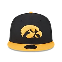Men's New Era Black Iowa Hawkeyes Two-Tone 9FIFTY Snapback Hat
