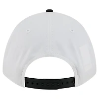 Men's New Era White/Black Iowa Hawkeyes Arch Two-Tone Rope 9FORTY A-Frame M-Crown Adjustable Hat