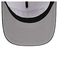 Men's New Era White/Black Iowa Hawkeyes Arch Two-Tone Rope 9FORTY A-Frame M-Crown Adjustable Hat