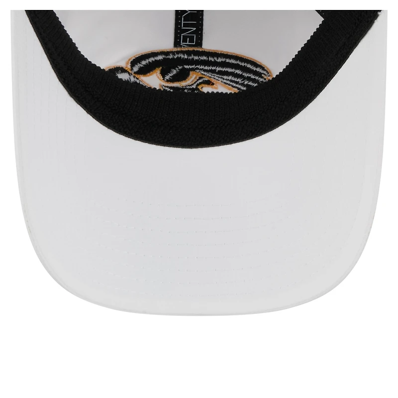 Casquette ajustable New Era Iowa Hawkeyes Active Ripstop 9TWENTY blanche pour homme