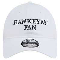 Men's New Era White Iowa Hawkeyes Fan 9TWENTY Adjustable Hat