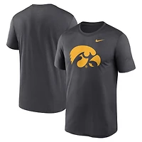 T-shirt Nike anthracite avec logo Iowa Hawkeyes Primetime Legend pour homme