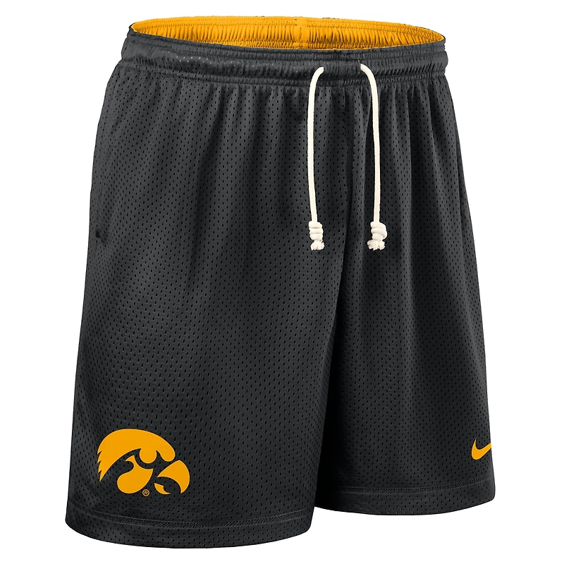 Men's Nike Black/Gold Iowa Hawkeyes 2025 Sideline Reversible Dri-FIT Shorts