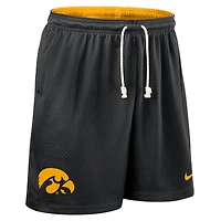 Men's Nike Black/Gold Iowa Hawkeyes 2025 Sideline Reversible Dri-FIT Shorts