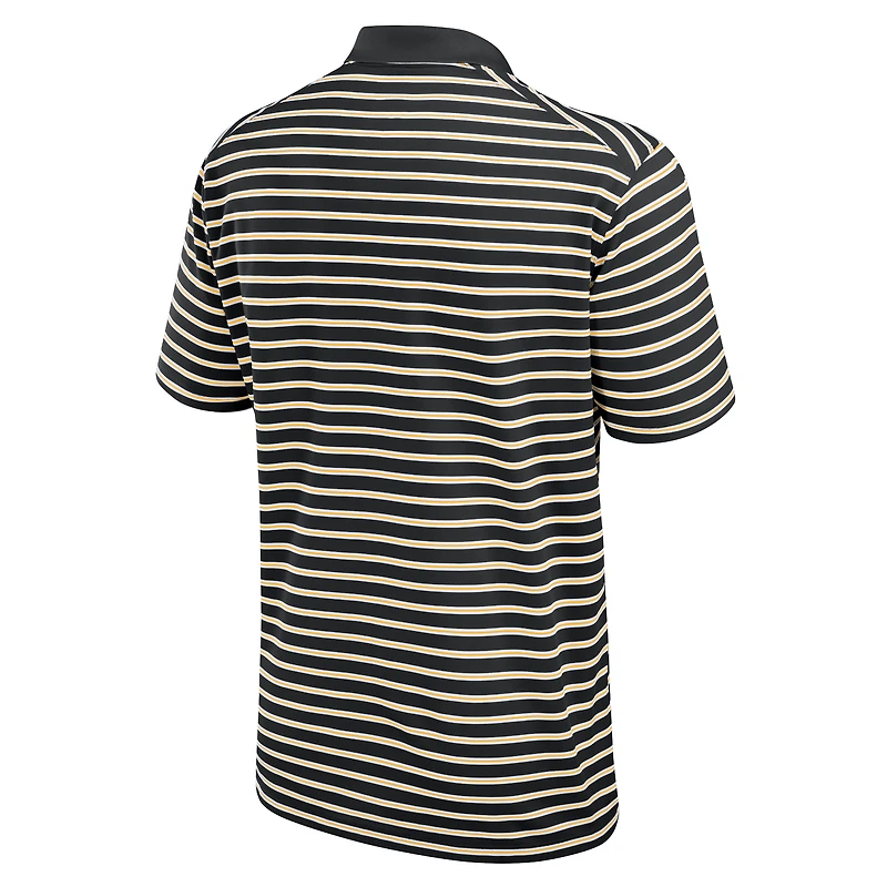 Men's Nike Black/White Iowa Hawkeyes Primetime Victory Striped Dri-FIT Polo