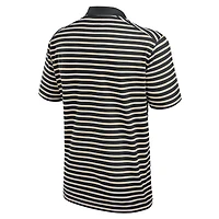 Men's Nike Black/White Iowa Hawkeyes Primetime Victory Striped Dri-FIT Polo
