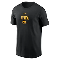 T-shirt Nike noir Iowa Hawkeyes 2-Hit Stacked pour homme