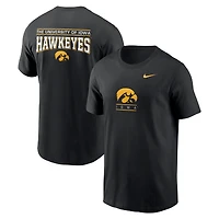 T-shirt Nike noir pour homme Iowa Hawkeyes 2-Hit