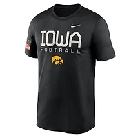Men's Nike  Black Iowa Hawkeyes 2024 Military Appreciation Legend Performance T-Shirt