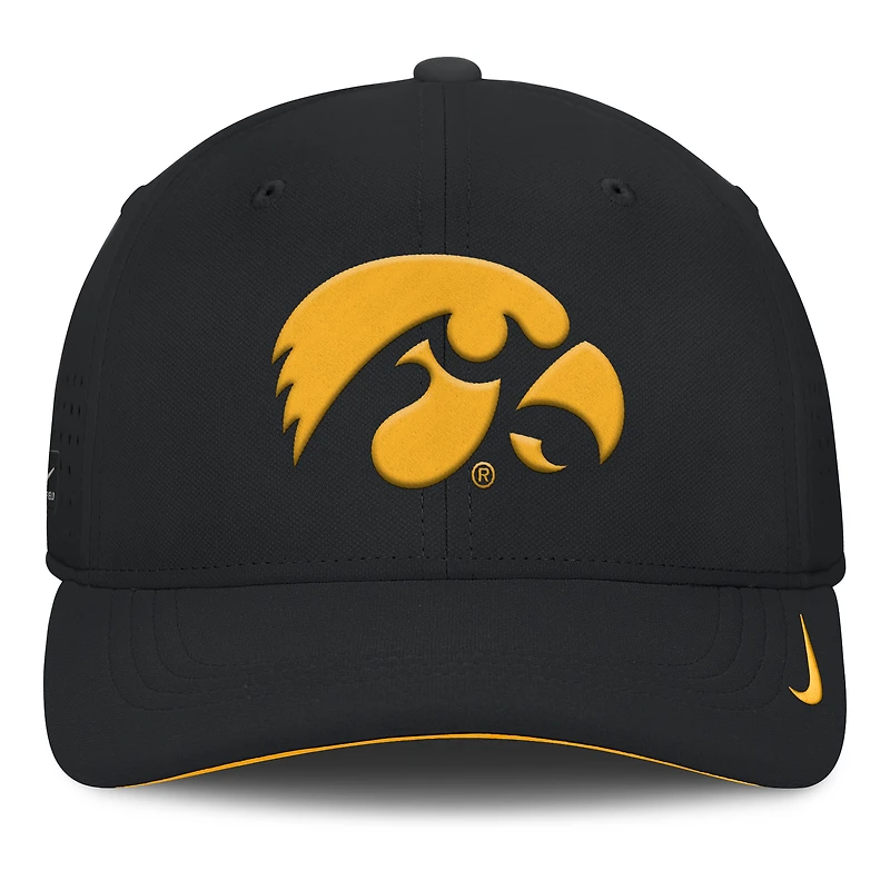 Men's Nike Black Iowa Hawkeyes 2025 On-Field Gameday Performance Flex Hat