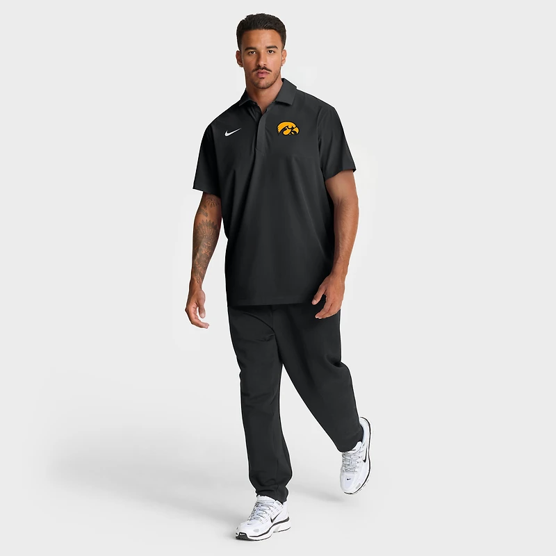 Polo Nike noir pour homme Iowa Hawkeyes 2025 Coaches Sideline