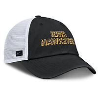 Men's Nike Black Iowa Hawkeyes 2025 Gameday On-Field Club Adjustable Trucker Hat