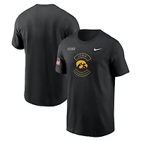 Men's Nike Black Iowa Hawkeyes 2025 Military Appreciation Dri-FIT T-Shirt