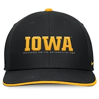 Men's Nike Black Iowa Hawkeyes 2025 On-Field Pro Performance Adjustable Hat