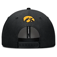 Men's Nike Black Iowa Hawkeyes 2025 Sideline Rise Practice Adjustable Hat