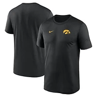 Men's Nike Black Iowa Hawkeyes 2025 Sideline Small Logo Legend Dri-FIT T-Shirt