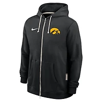 Sweat à capuche Nike Iowa Hawkeyes 2025 Sideline Standard Issue Dri-FIT entièrement zippé pour homme