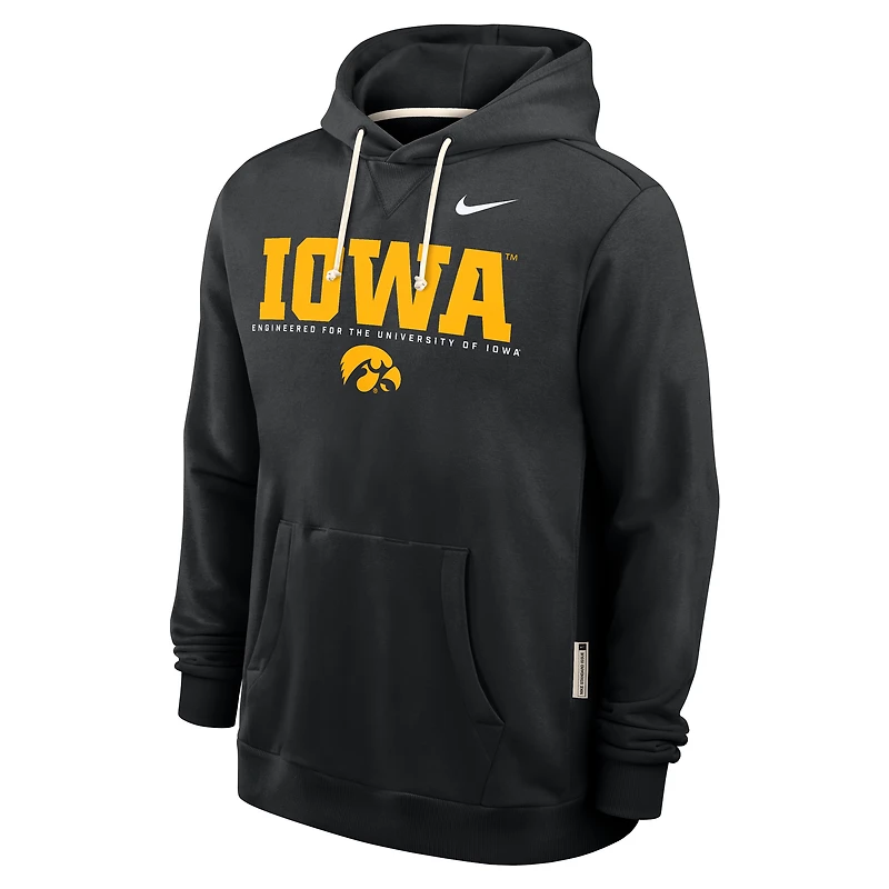 Men's Nike Black Iowa Hawkeyes 2025 Sideline Standard Issue Dri-FIT Hoodie