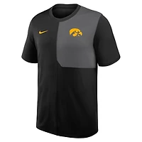 Maillot d'entraîneur Nike noir Iowa Hawkeyes 2025 Sideline UV Dri-FIT pour homme