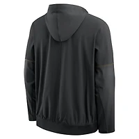 Men's Nike Black Iowa Hawkeyes 2026 Sideline Anorak Half-Zip Hooded Jacket