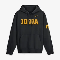 Men's Nike  Black Iowa Hawkeyes 2026 Sideline Club Fleece Hoodie