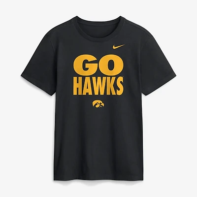 Men's Nike Black Iowa Hawkeyes 2026 Sideline Dri-FIT Slogan T-Shirt