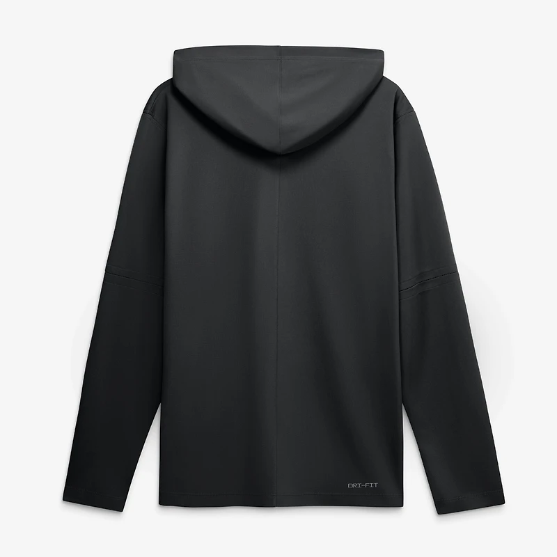Haut à capuche léger manches longues Nike Iowa Hawkeyes 2026 Sideline pour homme, noir, avec technologie Dri-FIT.
