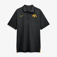 Polo Nike Dri-FIT noir pour homme Iowa Hawkeyes 2026 Sideline Tour