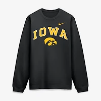 Men's Nike Black Iowa Hawkeyes Arch Pullover Sweatshirt